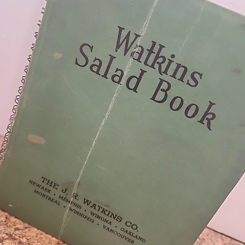 Vintage 1946 Watkins Salad Book by Elaine Allen The J.R. Watkins Co‎ Spiral